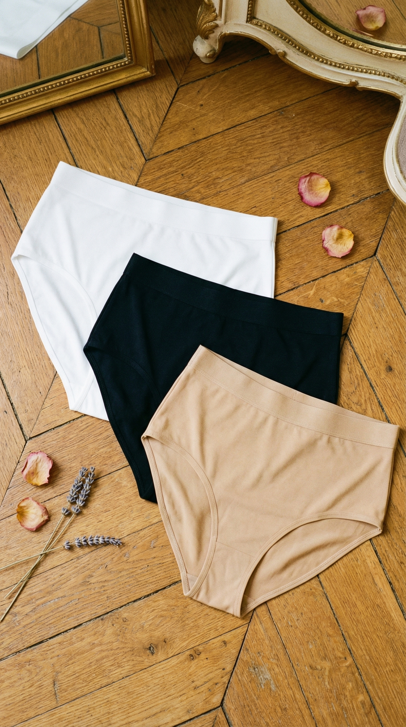 Pack 3 culottes UltraMorpho™ : Noir, Blanc, Beige (4,9€/unité)
